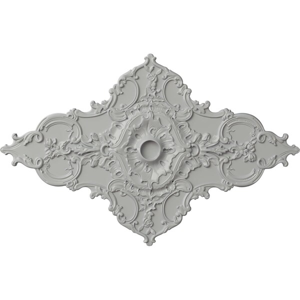 Ekena Millwork Melchor Diamond Ceiling Medallion (Fits Canopies up to 4"), 67 1/4"W x 43 3/8"H x 4"ID x 2"P, Frost CM70X43MLFRF - main